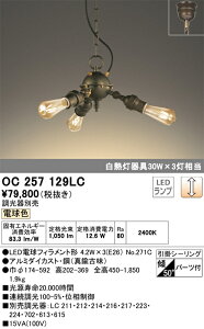 �y���������zT�敪 �I�[�f���b�N OC257129LC �i�����v�ʍ���j�wOC257129#�{NO271C×3�x �V�����f���A �����ݒ薳�� LED ���S�̃��[�J�[�ۏ�