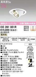 �y���������z �I�[�f���b�N H�敪 OD261951R �_�E�����C�g ���j�o�[�T�� �y���C��SB�`�z �����_������ �����ݒ薳�� LED ���S�̃��[�J�[�ۏ�