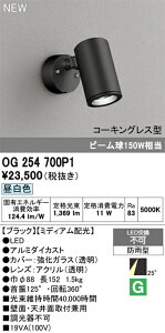 【送料無料】 オーデリック T区分 OG254700P1 屋外灯 スポットライト 畳数設定無し LED 安心のメーカー保証