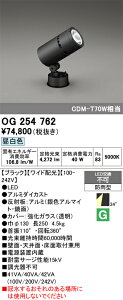 【送料無料】T区分 オーデリック OG254762 屋外灯 スポットライト 自動点灯無し 畳数設定無し LED 安心のメーカー保証