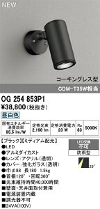 【送料無料】 オーデリック T区分 OG254853P1 屋外灯 スポットライト 畳数設定無し LED 安心のメーカー保証