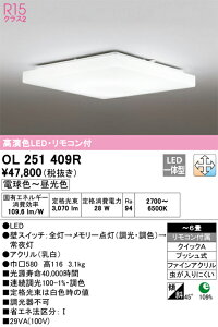 H�敪 �I�[�f���b�N OL251409R �V�[�����O���C�g �����R���t �`6�� LED ���S�̃��[�J�[�ۏ�
