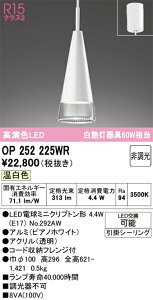 �y���������z �I�[�f���b�N N�敪 OP252225WR-SF �i�����v�ʍ���j�wOP252225#�{NO292AW�x �y���_���g �����ݒ薳�� LED ���S�̃��[�J�[�ۏ�