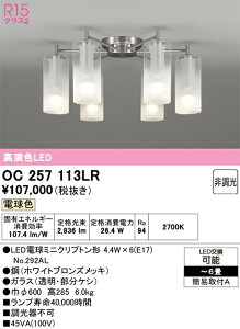 �y���������zN�敪 �I�[�f���b�N OC257113LR �i�����v�ʍ���j�wOC257113#�{NO292AL×6�x �V�����f���A �`6�� LED ���S�̃��[�J�[�ۏ�