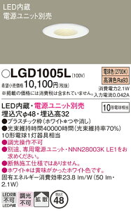 �y���������z �p�i�\�j�b�N LGD1005L-SF �_�E�����C�g ��ʌ` �`���ݒ薳�� �����_������ �����ݒ薳�� LED T�敪 ���S���[�J�[�ۏ�