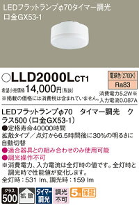 �y���������z �p�i�\�j�b�N LLD2000LCT1-SF �i�N���X500����GX53-1�j �����v�� LED���j�b�g �����ݒ薳�� LED T�敪 ���S���[�J�[�ۏ�