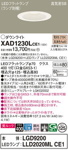 �y���������z �p�i�\�j�b�N XAD1230LCE1-SF �wLGD9200�{LLD2020MLCE1�x�i�����v�ʍ���j �_�E�����C�g ��ʌ` �y���C��SB�`�z �����_������ �����ݒ薳�� LED T�敪 ���S���[�J�[�ۏ�