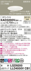 �y���������z �p�i�\�j�b�N XAD3200VCB1 �wLGD9200�{LLD4000VCB1�x�i�����v�ʍ���j �_�E�����C�g ��ʌ` �y���C��SB�`�z �����_������ �����ݒ薳�� LED T�敪