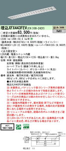 【ご注文合計25,001円以上送料無料】 N区分 パナソニック施設照明 XFX443FEVLE9 『NNLK42762J+FSK41235+NEL4400EVLE9』(XLX443FEVPLE9代替品) ベースライト 天井埋込型 畳数設定無し LED 安心のメーカー保