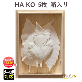 葉っぱ の お香 HA KO 5枚 箱入り 1701 薫寿堂 日本製 アロマ はっぱ 葉 紙箱 香り 室内香 部屋焚き ルーム インセンス 香 おしゃれ しおり 文香 可愛い 香