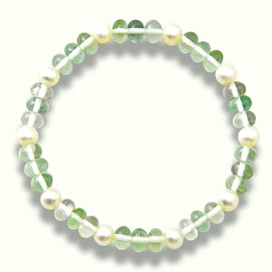 スターシャイン ブレスレット グリーンフローライト jubr-102 数珠 山田念珠堂 日本製