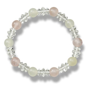 スターシャイン ブレスレット ローズ グリーン 天然水晶 jubr-114 数珠 山田念珠堂 日本製