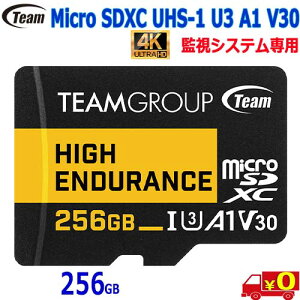Team `[ THUSDX256GIV3002y256GBzHigh Endurance Micro SDXC UHS-I U3 V30 [J[h Read 100MBs Write 50MBs SDA_v^tyn|Xgz