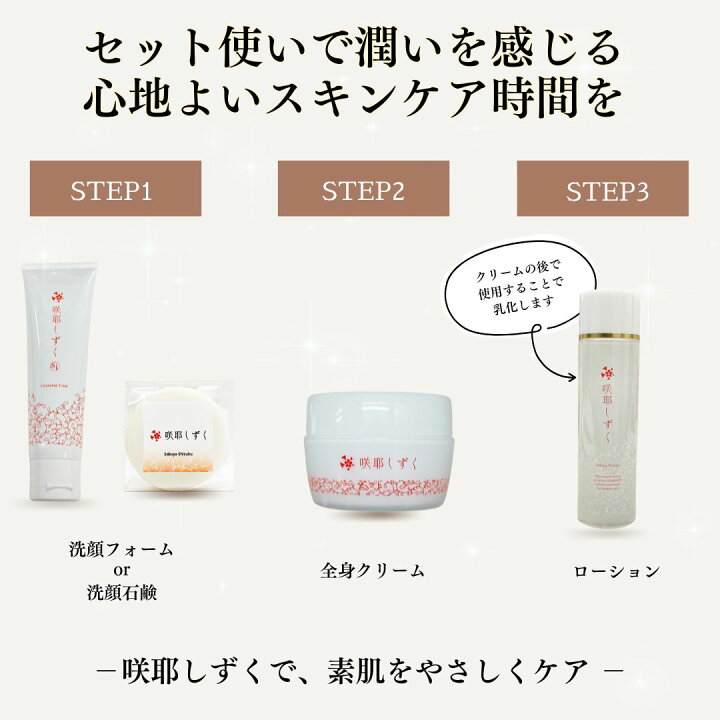 楽天市場】正規販売店 咲耶しずく クレンジング 洗顔 フォーム 60g W