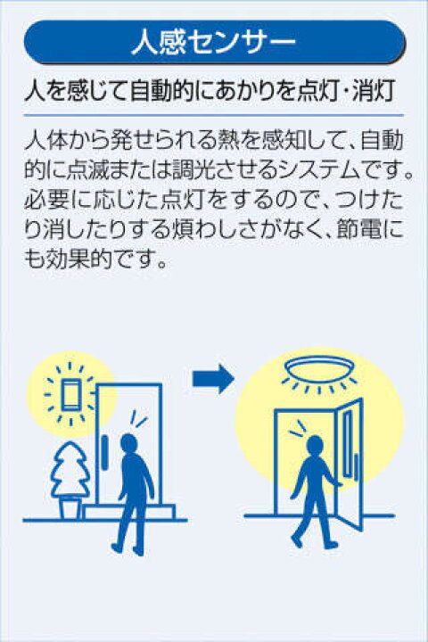 楽天市場】DWP-42193Y 人感センサー付小型シーリング オンオフタイプ 
