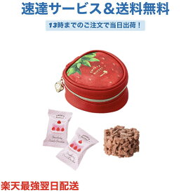 メリーチョコレート ストロベリーポーチ ショートケーキ いちご 苺 イチゴ バレンタイン チョコ プレゼント かわいい ギフト ご褒美 ホワイトデー 男性 女性 彼氏 彼女 友達 男友達 女友達 義理チョコ 友チョコ 可愛い プチギフト プレゼント