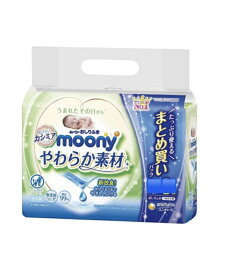 【おしりふき 】ムーニーやわらか素材 純水99% 詰替 608枚(76枚×8) 緑