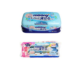 moony おしりふき トイレに流せるタイプ　 本体と詰め替えセット