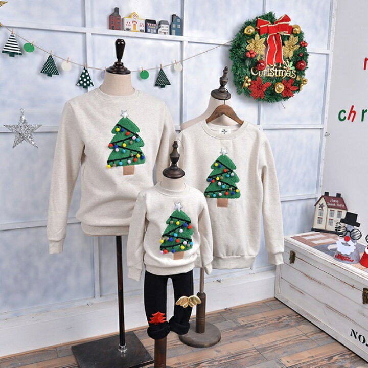 楽天市場 クリスマス親子ペア 裏起毛 スウェット トレーナー パジャマ カップル ルームウェア 親子 ペアルック クリスマスルームウェア 家族お揃い 衣装 パパ ママ キッズ ベビーロンパース パジャマ サンタコス アカシアショップ