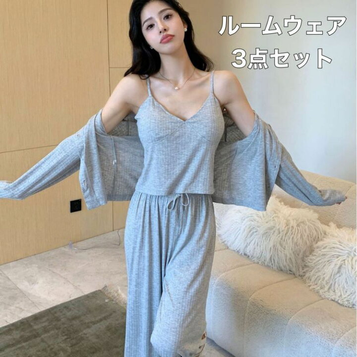 楽天市場】【送料無料】 ルームウェア 3点セット キャミソール  
