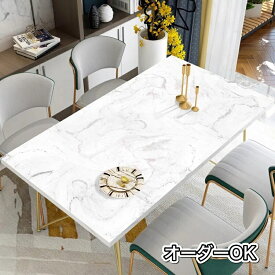 【送料無料】ダイニングテーブルマット 撥水 おしゃれ テーブルクロス TPU生地　テーブルマット 滑り止め 食卓 デスクマット 撥油 耐熱 汚れ防止 傷防止 防水 テーブルカバー 高級感 サイズオーダー可能　家庭用 オフィス用