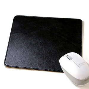 マウスパッド 革 日本製 本革 プレゼント ギフト 祝い 姫路レザー パソコン デスク 机 オフィス おしゃれ 裏表革張り (スムース革)