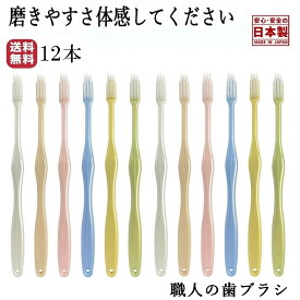 【デイリーランキング1位】歯ぶらし 歯ブラシ 職人の歯ブラシ 先細 ふつう 歯の隅々まで磨ける 日本製 ライフレンジ 先細毛 小さめヘッド ハブラシ 歯磨き 歯みがき 虫歯予防 むし歯 口臭 予防 歯周ケア 送料無料12本（6本組x2箱）