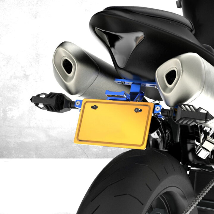 ナンバーステー ライセンスホルダー バイク用  ナンバーホルダー付き アルミ製 ブラック   カスタム パーツ 補修  期間限定 汎用 LEDナンバー灯