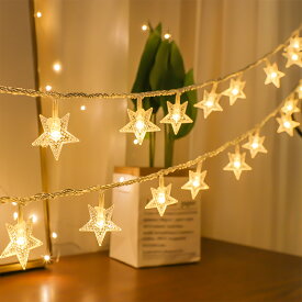 【5個お得セット】10M 100球 防水LED 星 LEDイルミネーションライト　結婚式、ホームパーティー　お誕生日パーティー　クリスマスなどに最適 電飾 4色選択可