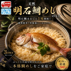 天然明石鯛めしのもと 3合炊き 産地直送 特産品 名産品 ご当地 グルメ お中元 お歳暮 父の日 母の日 敬老の日 お礼 祝 内祝 誕生日 お供え 贈答 ギフト 贈り物 お土産 お取り寄せ 水産加工品 冷凍食品 お祝い プレゼント ご飯 明石鯛 釜めし 鮮魚