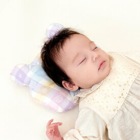 赤ちゃん まくら 枕 ベビーまくら カラフル 日本製 3ヶ月 出産準備 出産祝い 寝具 ガーゼ 男の子 女の子 ベビー枕 二重ガーゼ
