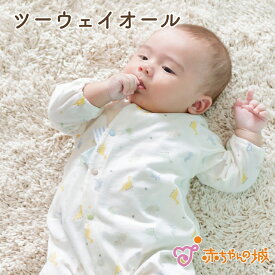 ツーウェイオール 春 夏 女の子 男の子 出産準備 出産祝い 日本製 新生児 ベビー服 綿100% 50～70 きょうりゅう 赤ちゃん プレゼント