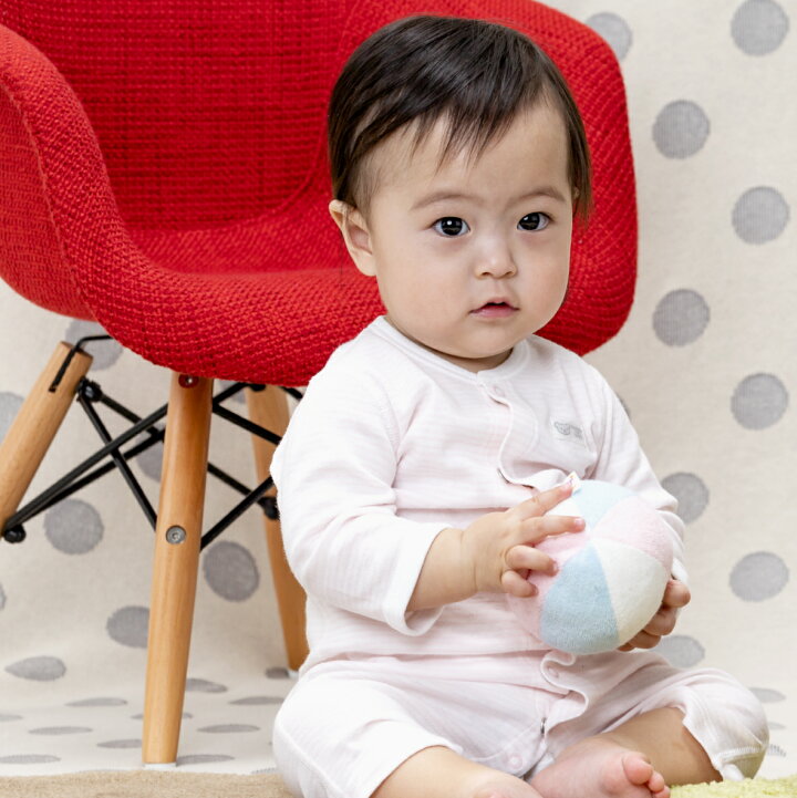 楽天市場 長袖ロンパース 赤ちゃん 服 長袖 日本製 秋 冬 春 ベビー肌着 男の子 女の子 ボディオール 長袖タイプ ボーダー ロンパース 70cm 80cm ピンク ブルー ネイビー パジャマ ナイトウェア 綿100 赤ちゃんの城 百貨店ブランド 赤ちゃんの城楽天市場店
