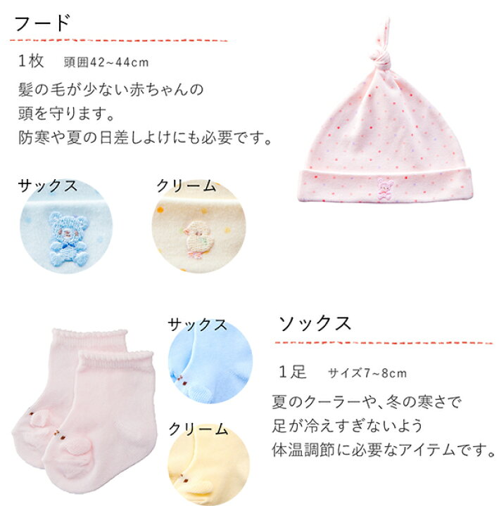 楽天市場 出産準備セット 5点セット 日本製 ツーウェイオール おくるみ フード 帽子 スタイ よだれかけ ビブ 靴下 ソックス 靴下 出産祝い ギフト プレゼント ウィッシュ お得 赤ちゃんの城 送料無料 赤ちゃんの城楽天市場店