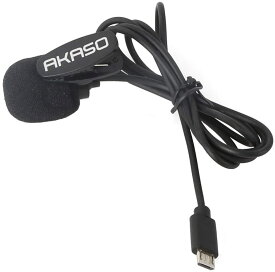 AKASO Micro USB外部マイク コンデンサーマイク ピンマイク 高音質 ミニマイク 一眼レフマイク 全方向性 録音用マイク