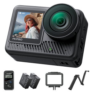 �V���i�o��!�y���B��_�t���zAKASO Brave8 lite �A�N�V�����J���� 4K60fps 48MP �{�@�h��10m �����J���� �X�[�p�[�X���[�X��u���␳ 8�{�X���[���[�V���� 4KHDR 1550mAh�o�b�e���[×2 ��������@�\ �O��