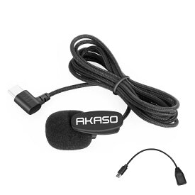 AKASO Type-C外部マイク Micro USB変換ケーブル付き AKASO アクションカメラ EK7000 PRO / V50 X / Brave4 /Brave4PRO /Brave 7 LE/Brave 7/Brave 8/V50 Elite対応