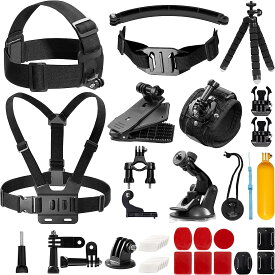 AKASO 14 in 1 スポーツ カメラ アクセサリー バンドル キット AKASO EK7000 /EK7000 PRO / V50 X / Brave4 /Brave4PRO /Brave 7 LE/Brave 7/Brave 8/V50 Elite/GoPro Hero 11/10/9/8/7/ DJIなどアクションカメラ対応