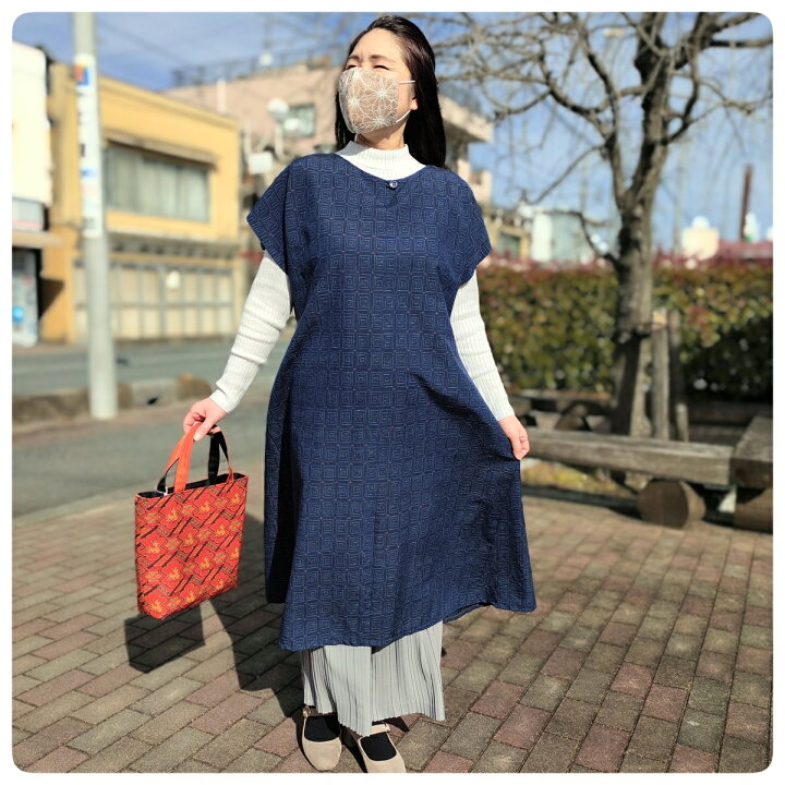 楽天市場】着物リメイク【オーダー】フレンチAラインワンピースLサイズ  