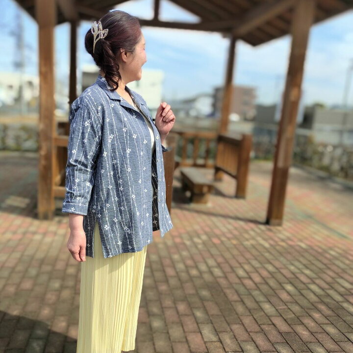 着物リメイク❤️正絹 紗紬 段々ブラウス （楽天市場】着物 リメイク 