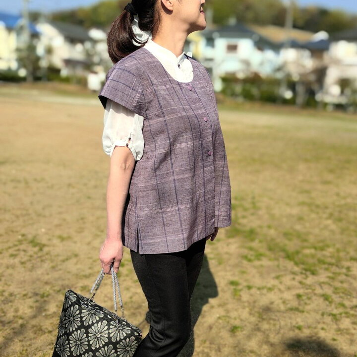 楽天市場】おかげさまで売り切れました。正絹紬 着物リメイク トップス  
