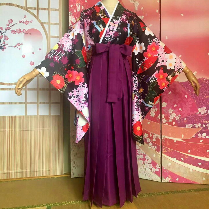 楽天市場】(袴3点セット ) 袴セット 卒業式 袴 セット 女性 2colors 