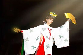 千早(ちはや) 青摺入[松鶴文様または桔梗様]綿生地　レース生地