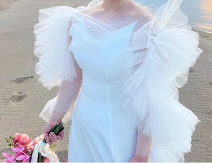 楽天市場】実例写真！ 人気上昇！ウェディングドレス ツーピース  