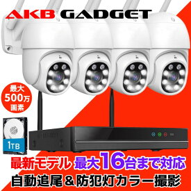 防犯カメラ 屋外 家庭用 セット wifi 高精細 500万画素 防犯灯付き　AI動体検知 パンチルト PTZ 首振り　屋外室内 監視カメラ ワイヤレス 4台セット ネット環境不要 HDD内蔵 レコーダー 双方向会話機能　スマホ 連動　 ネット環境 不要