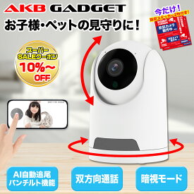 ＼ss限定・10%OFF／見守りカメラ 防犯カメラ 見守り犬猫 ベビーカメラ ペットカメラ 留守番 夜間撮影 監視カメラ室内 wifi 双方向音声 家庭用 自動追跡 遠隔操作 見はるん