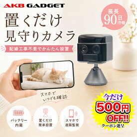 「500円クーポン」見守りカメラ ペットカメラ 監視カメラ 室内 防犯カメラ wifi不要 電池式 小型 ワイヤレス 犬猫 留守番対応 400万画素 360度首振り 工事不要 穴あけ不要 配線不要 簡単設置 ミニ監視カメラ 家庭用 高齢者 見守り 賃貸対応 ランキング