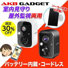 「本日限定・30％OFFクーポン」防犯カメラ ワイヤレス Wi-Fi 充電式 バッテリー スマホ対応 遠隔監視 見守りカメラ ペットカメラ 工事不要 コンセント不要 人体検知 SD録画対応 家庭用 監視カメラ 2.4/5GHz 双方向通話 人感センサー 夜間カラー対応 IP66 SD録画 上書き 対応
