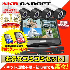 �y�N������ �EHDD�e�ʔ��z�Ŕ{�����z10�C���`���j�^�[�t�� �h�ƃJ���� ���O 500����f 4��Z�b�g �H���s�v �l�b�g�s�v ���C�����X�����ڑ� ��ԃJ���[�^�� �o�������� 1TB �^��@���� ���u�Ď�