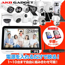 ＼年末限定・1TB→2TB半額で倍増／防犯カメラモニター付き 工事不要 1〜16台 屋外 ワイヤレス 工事不要 防犯カメラ屋外セット 家庭用 防犯カメラセット 監視カメラ 屋外屋内 家庭用 wifi不要 ネット環境不要 24時間常時録画 防水防塵 アキバガジェット
